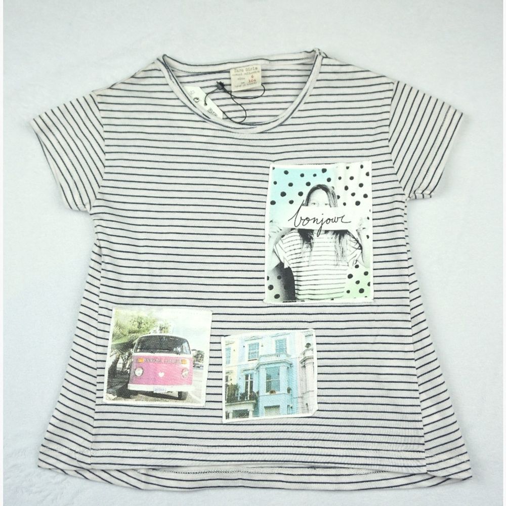 Zara Girls Casual Collection French Stripe Top 4